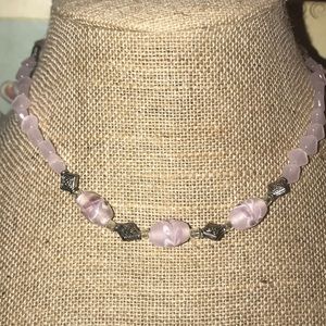 Light Pink Beaded Necklace
